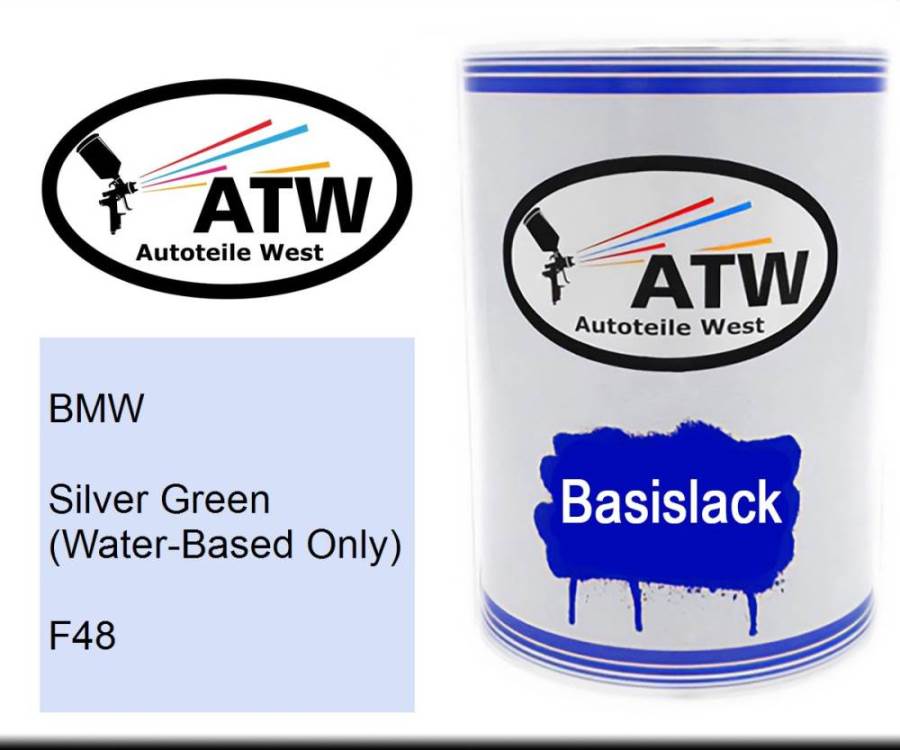 BMW, Silver Green (Water-Based Only), F48: 500ml Lackdose, von ATW Autoteile West.